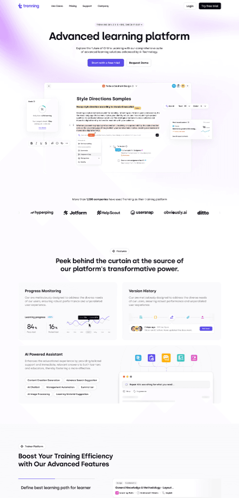 Trenning Advanced Learning Platform